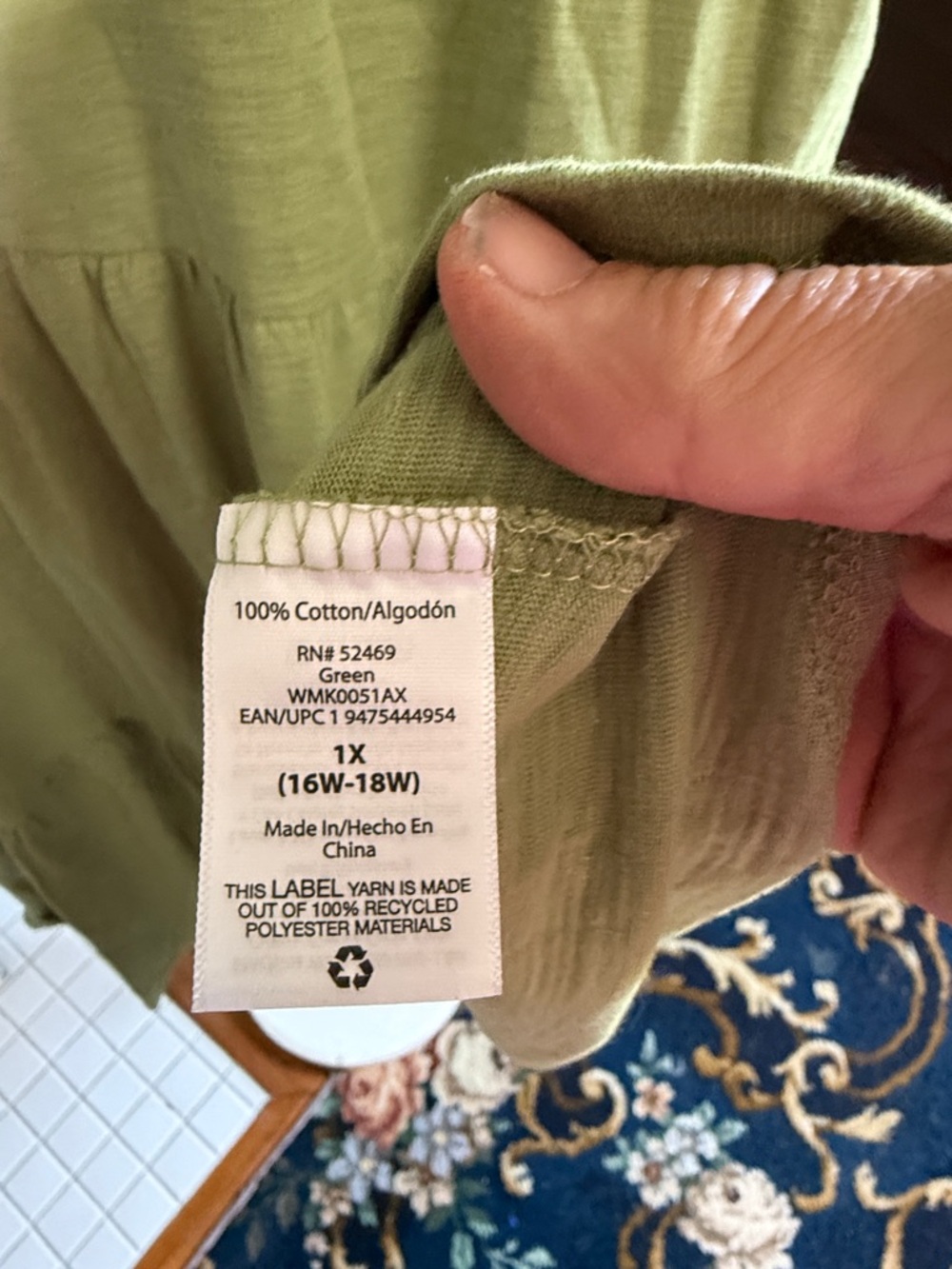 Terra & Sky Olive Green‎ Tiered Midi Dress- worn about 5x - Picture 4 of 5